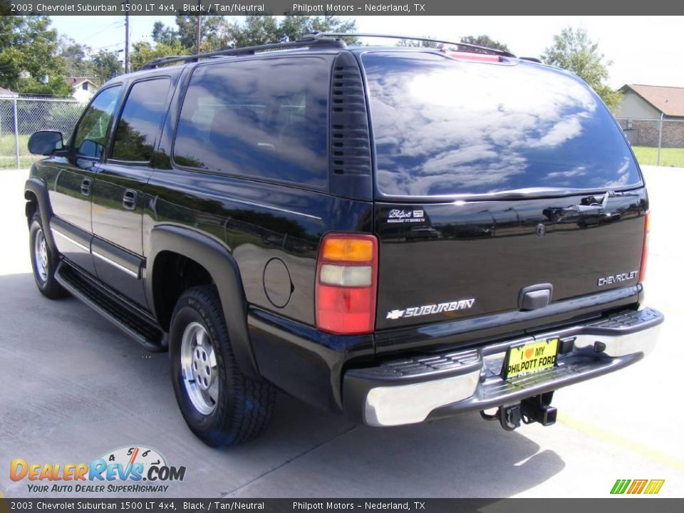 2003 Chevrolet Suburban 1500 LT 4x4 Black / Tan/Neutral Photo #5