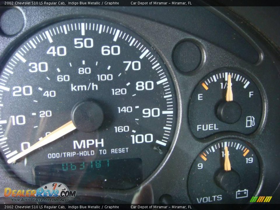 2002 Chevrolet S10 LS Regular Cab Indigo Blue Metallic / Graphite Photo #14