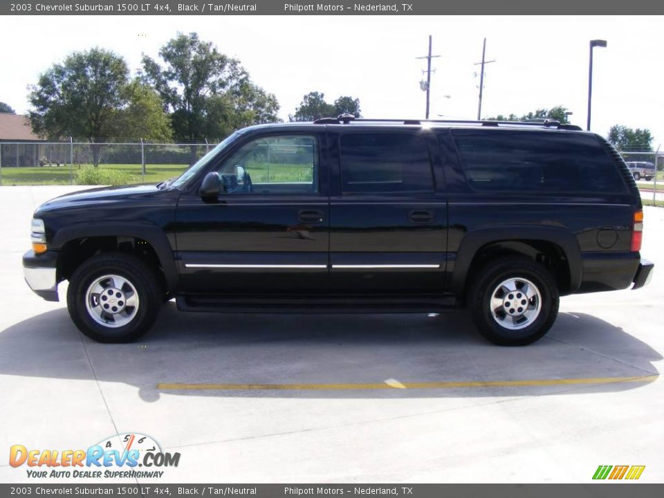 2003 Chevrolet Suburban 1500 LT 4x4 Black / Tan/Neutral Photo #6