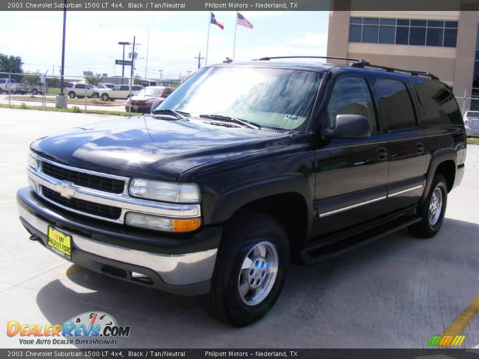 2003 Chevrolet Suburban 1500 LT 4x4 Black / Tan/Neutral Photo #7