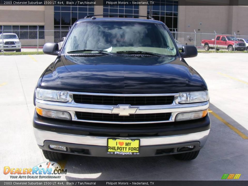 2003 Chevrolet Suburban 1500 LT 4x4 Black / Tan/Neutral Photo #8