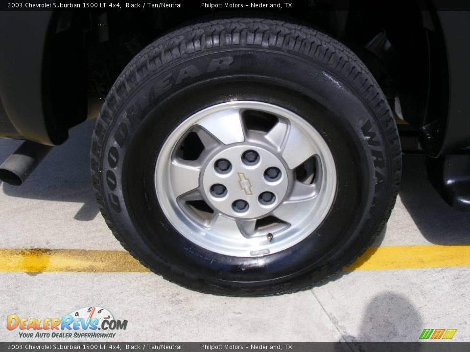 2003 Chevrolet Suburban 1500 LT 4x4 Black / Tan/Neutral Photo #16