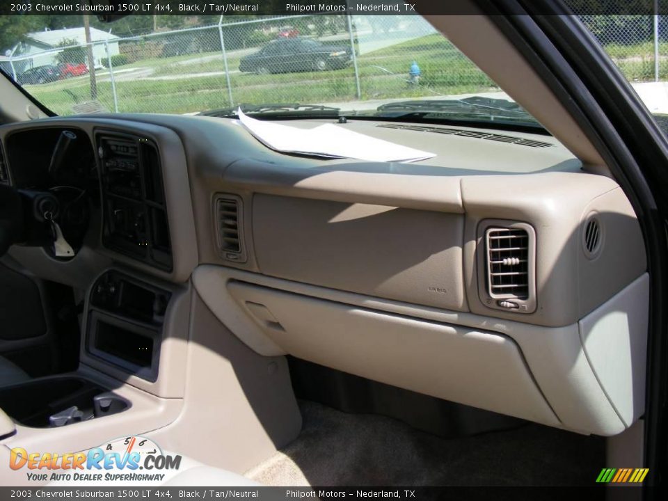 2003 Chevrolet Suburban 1500 LT 4x4 Black / Tan/Neutral Photo #23