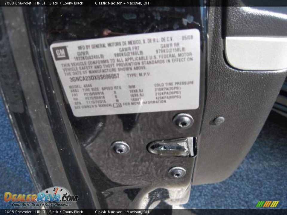 2008 Chevrolet HHR LT Black / Ebony Black Photo #30