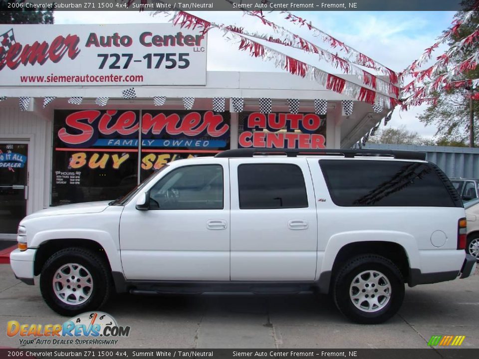 2006 Chevrolet Suburban Z71 1500 4x4 Summit White / Tan/Neutral Photo #1