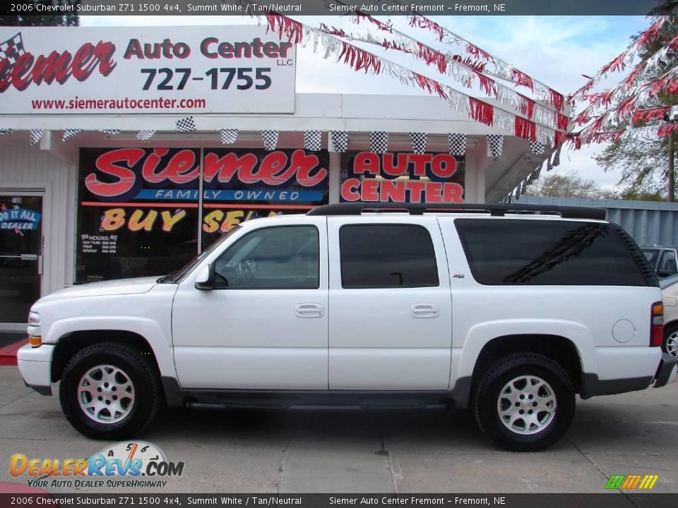 2006 Chevrolet Suburban Z71 1500 4x4 Summit White / Tan/Neutral Photo #2