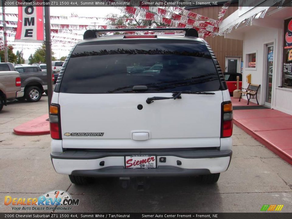 2006 Chevrolet Suburban Z71 1500 4x4 Summit White / Tan/Neutral Photo #23