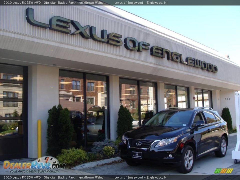 2010 Lexus RX 350 AWD Obsidian Black / Parchment/Brown Walnut Photo #1