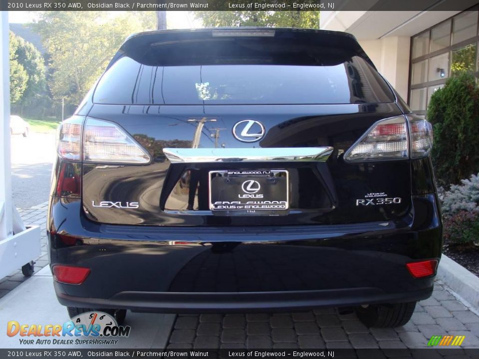 2010 Lexus RX 350 AWD Obsidian Black / Parchment/Brown Walnut Photo #4