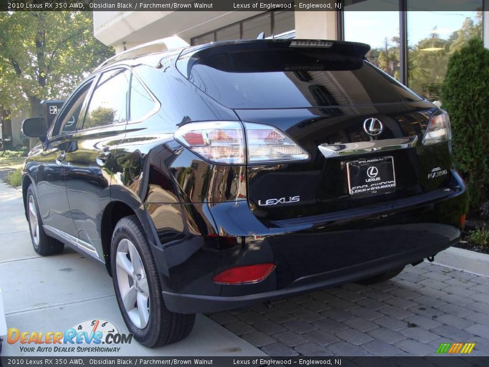 2010 Lexus RX 350 AWD Obsidian Black / Parchment/Brown Walnut Photo #5