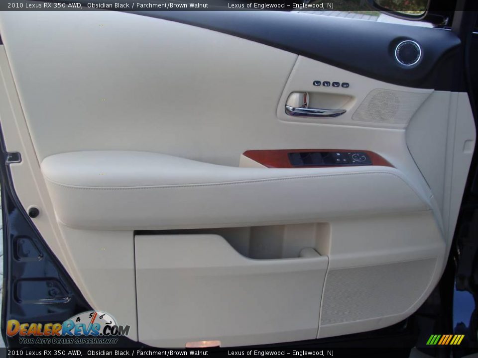 2010 Lexus RX 350 AWD Obsidian Black / Parchment/Brown Walnut Photo #7