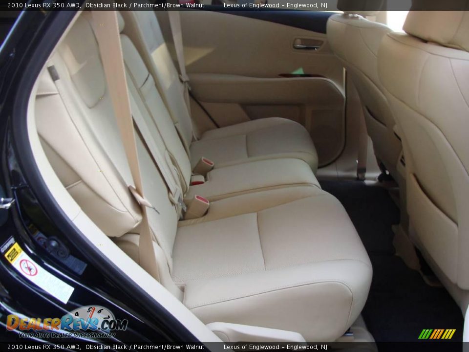 2010 Lexus RX 350 AWD Obsidian Black / Parchment/Brown Walnut Photo #10