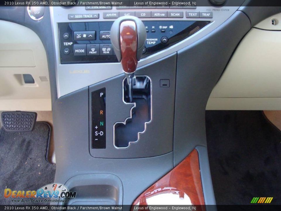 2010 Lexus RX 350 AWD Obsidian Black / Parchment/Brown Walnut Photo #13