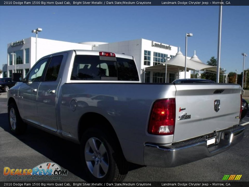 2010 Dodge Ram 1500 Big Horn Quad Cab Bright Silver Metallic / Dark Slate/Medium Graystone Photo #2