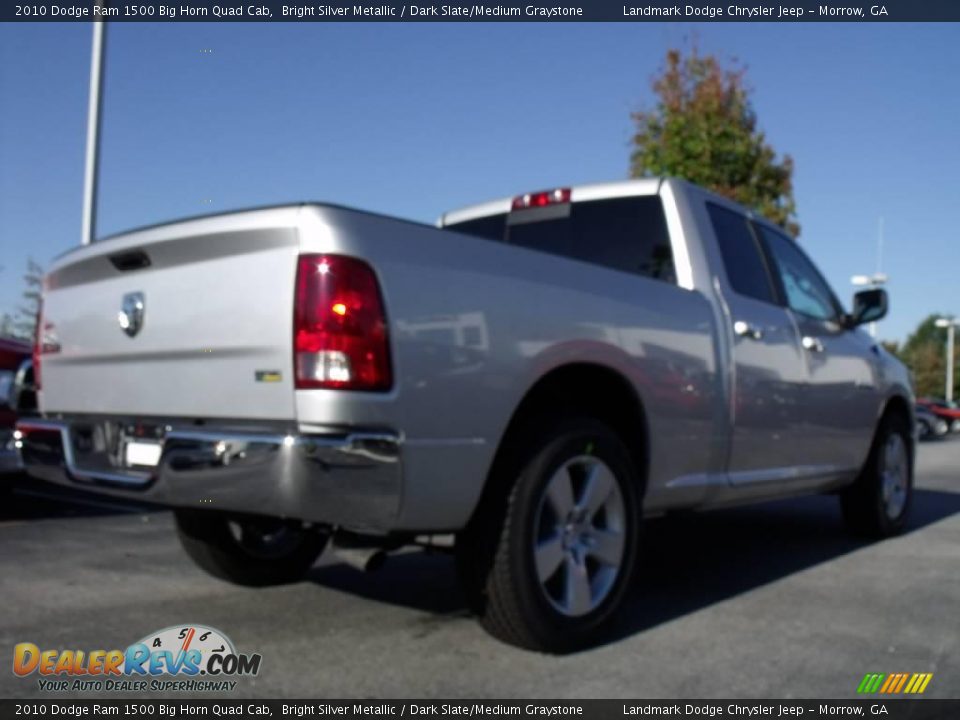 2010 Dodge Ram 1500 Big Horn Quad Cab Bright Silver Metallic / Dark Slate/Medium Graystone Photo #3