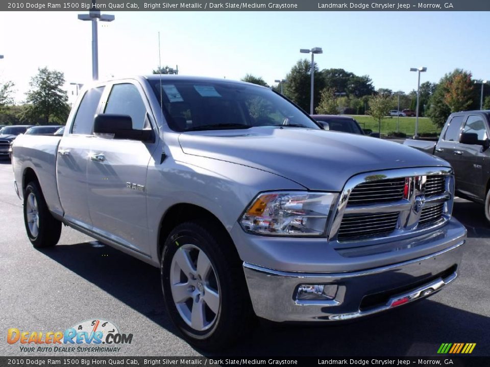 2010 Dodge Ram 1500 Big Horn Quad Cab Bright Silver Metallic / Dark Slate/Medium Graystone Photo #4
