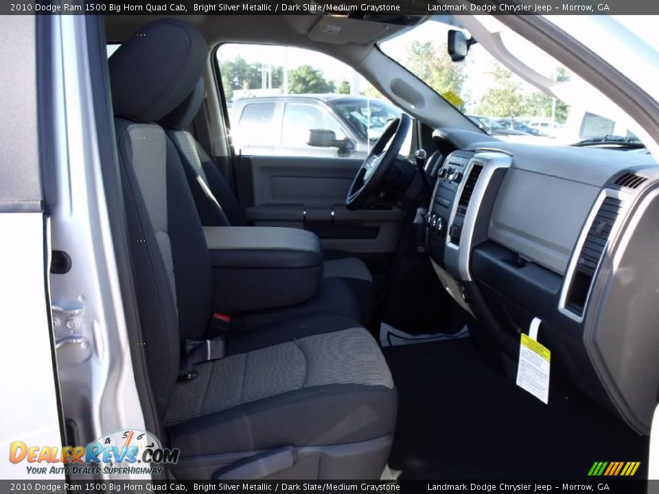 2010 Dodge Ram 1500 Big Horn Quad Cab Bright Silver Metallic / Dark Slate/Medium Graystone Photo #10