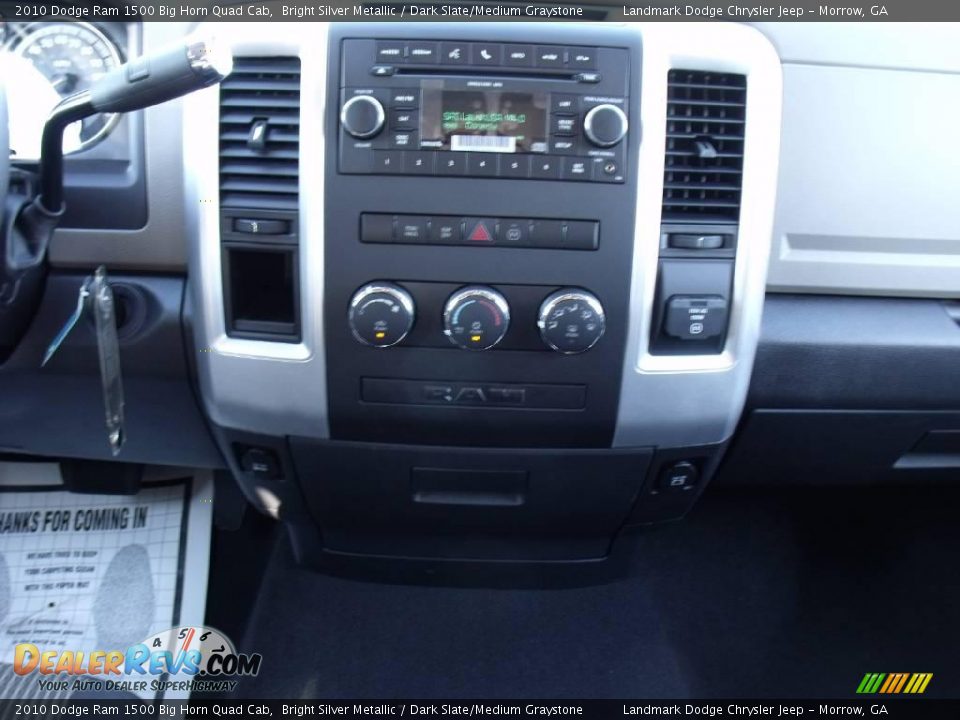 2010 Dodge Ram 1500 Big Horn Quad Cab Bright Silver Metallic / Dark Slate/Medium Graystone Photo #11