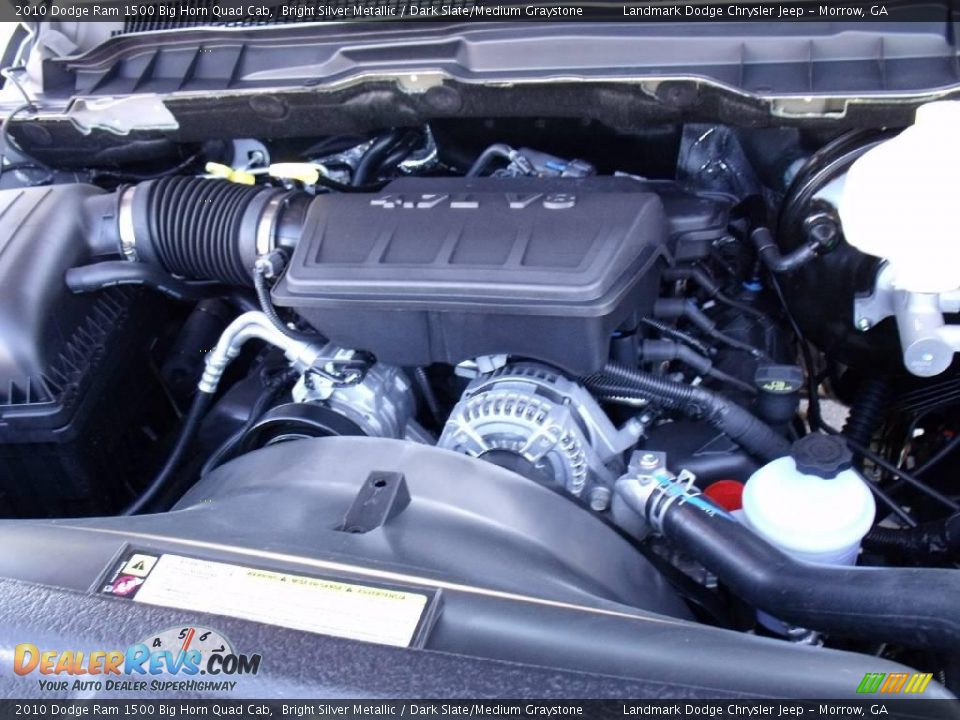 2010 Dodge Ram 1500 Big Horn Quad Cab Bright Silver Metallic / Dark Slate/Medium Graystone Photo #13