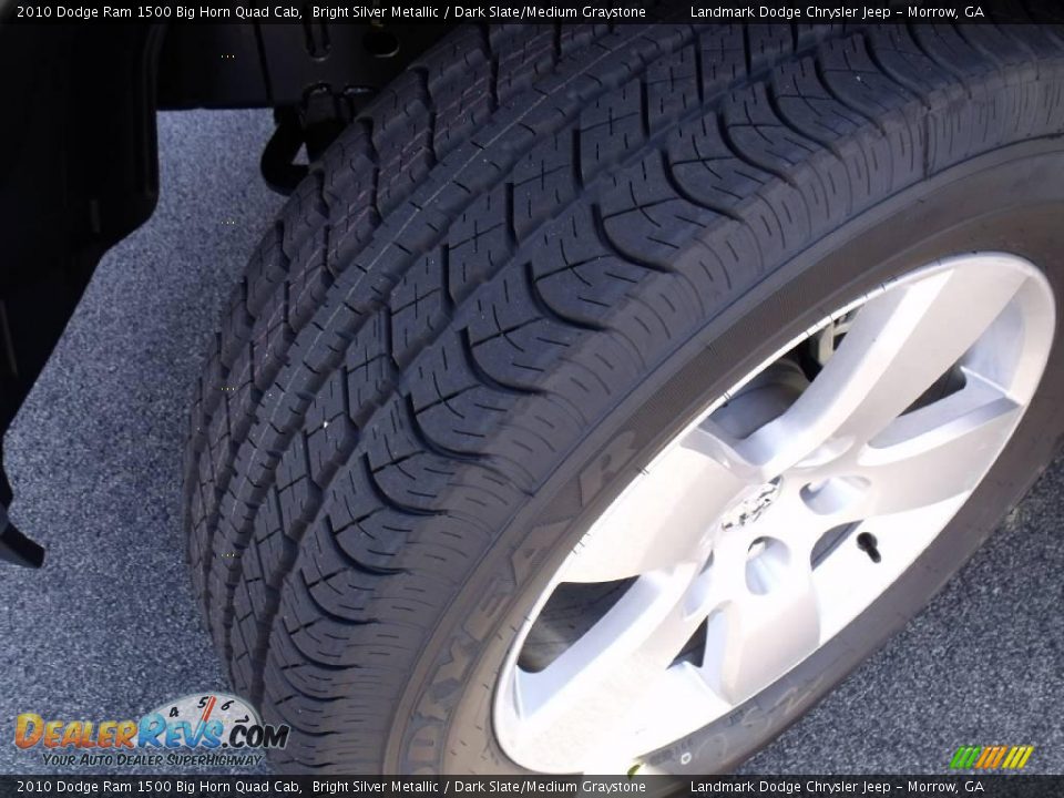 2010 Dodge Ram 1500 Big Horn Quad Cab Bright Silver Metallic / Dark Slate/Medium Graystone Photo #14