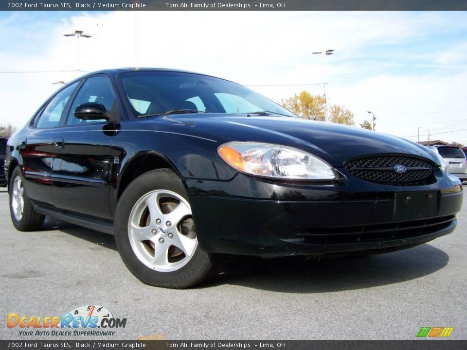 2002 Ford Taurus SES Black / Medium Graphite Photo #1