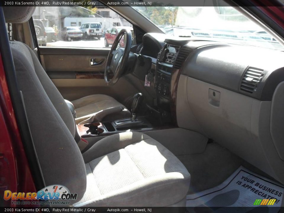 2003 Kia Sorento EX 4WD Ruby Red Metallic / Gray Photo #10