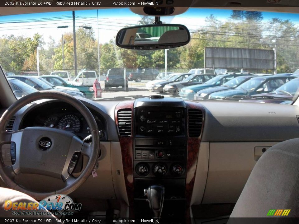 2003 Kia Sorento EX 4WD Ruby Red Metallic / Gray Photo #13