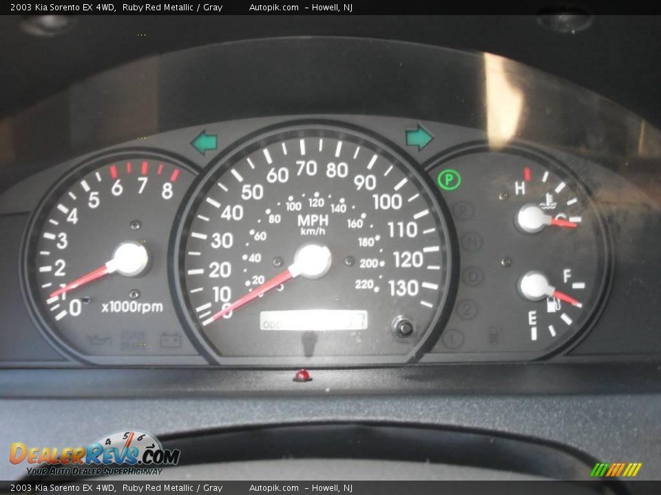 2003 Kia Sorento EX 4WD Ruby Red Metallic / Gray Photo #17
