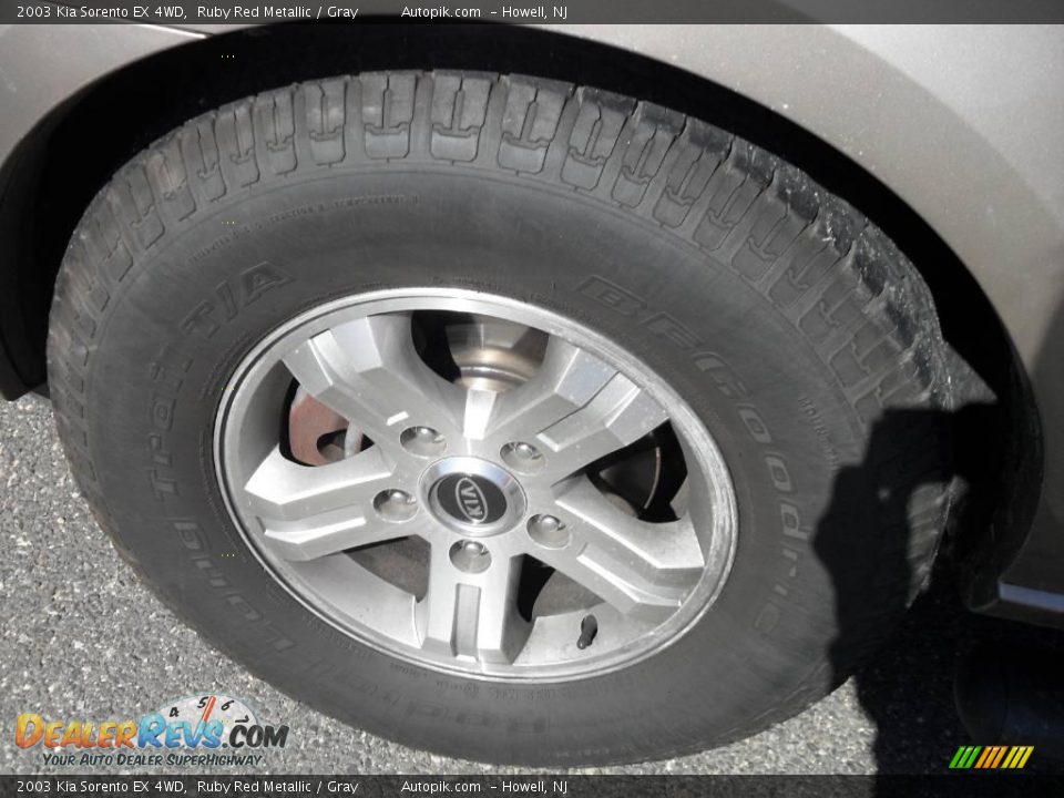 2003 Kia Sorento EX 4WD Ruby Red Metallic / Gray Photo #20