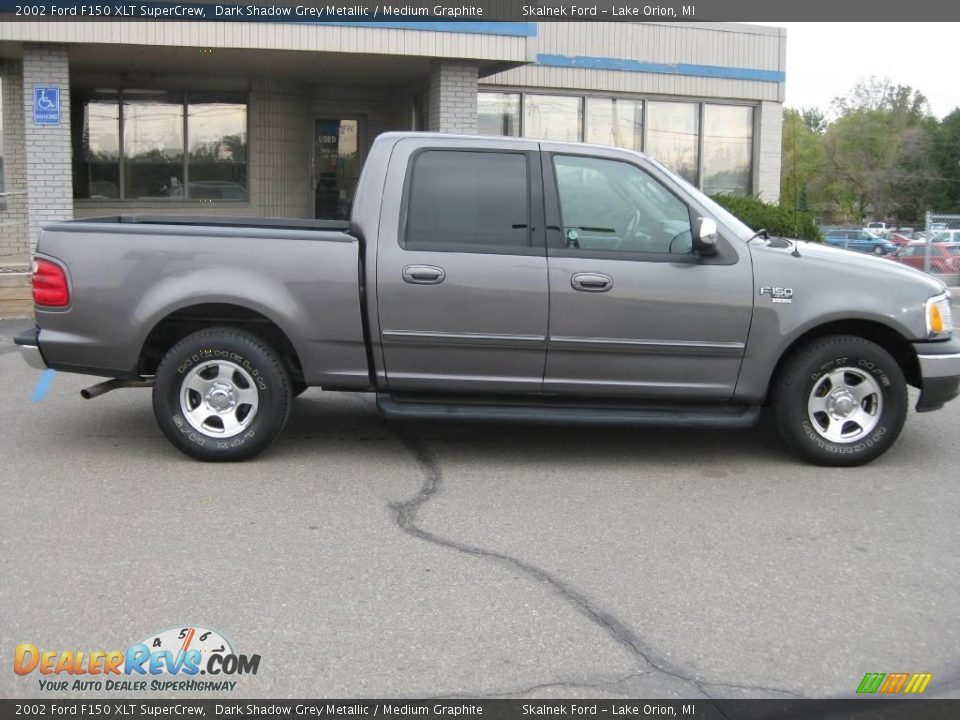 2002 Ford F150 XLT SuperCrew Dark Shadow Grey Metallic / Medium Graphite Photo #2