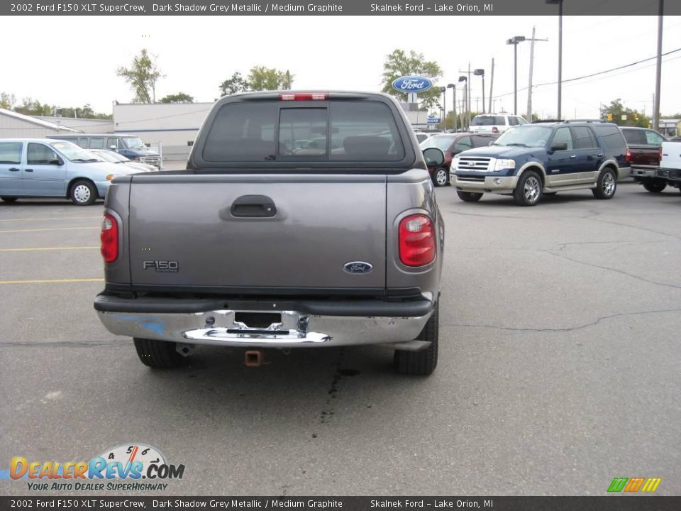 2002 Ford F150 XLT SuperCrew Dark Shadow Grey Metallic / Medium Graphite Photo #5