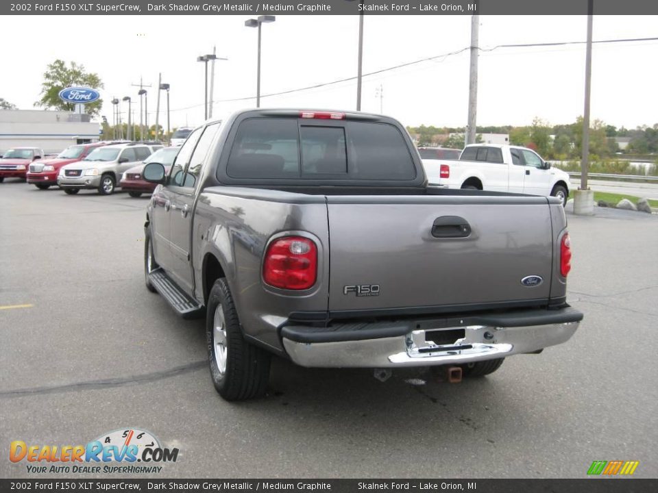2002 Ford F150 XLT SuperCrew Dark Shadow Grey Metallic / Medium Graphite Photo #6