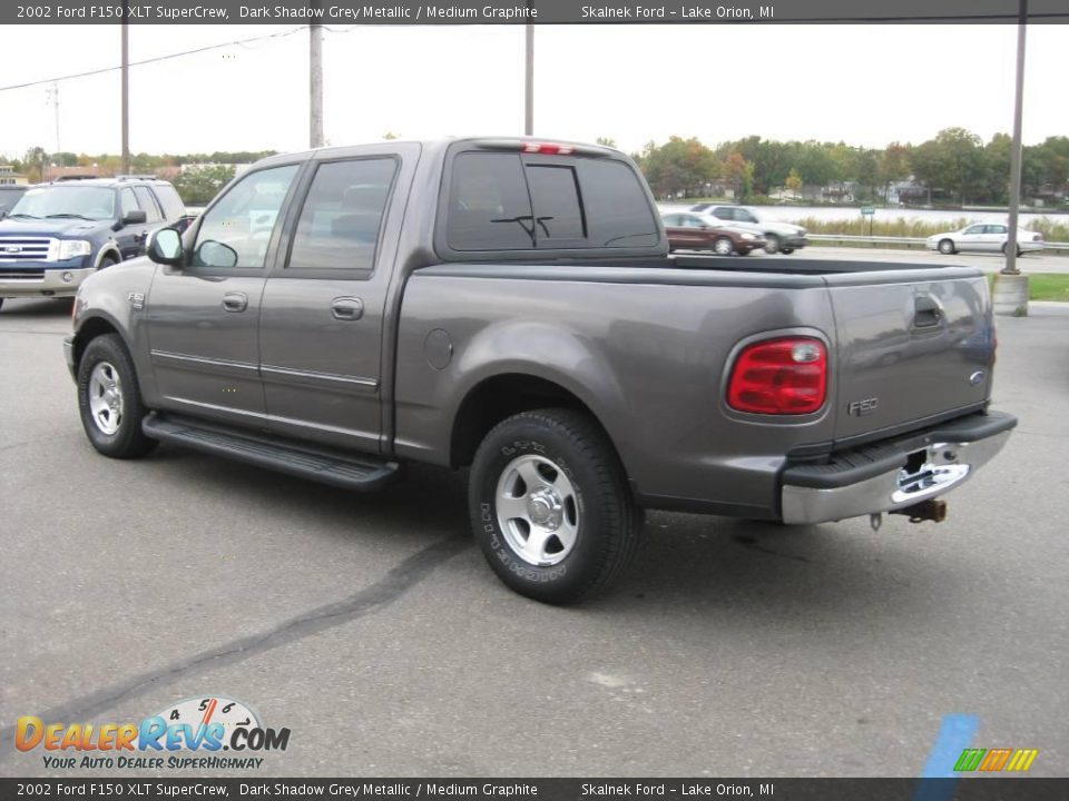2002 Ford F150 XLT SuperCrew Dark Shadow Grey Metallic / Medium Graphite Photo #7