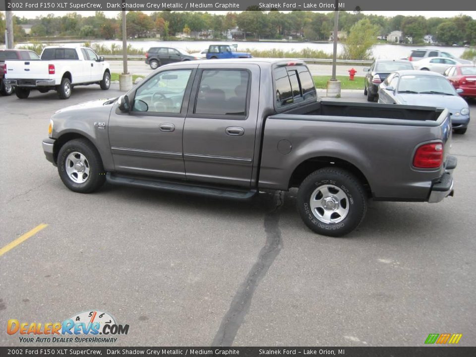 2002 Ford F150 XLT SuperCrew Dark Shadow Grey Metallic / Medium Graphite Photo #8