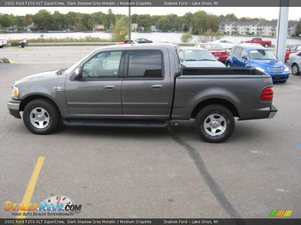 2002 Ford F150 XLT SuperCrew Dark Shadow Grey Metallic / Medium Graphite Photo #9