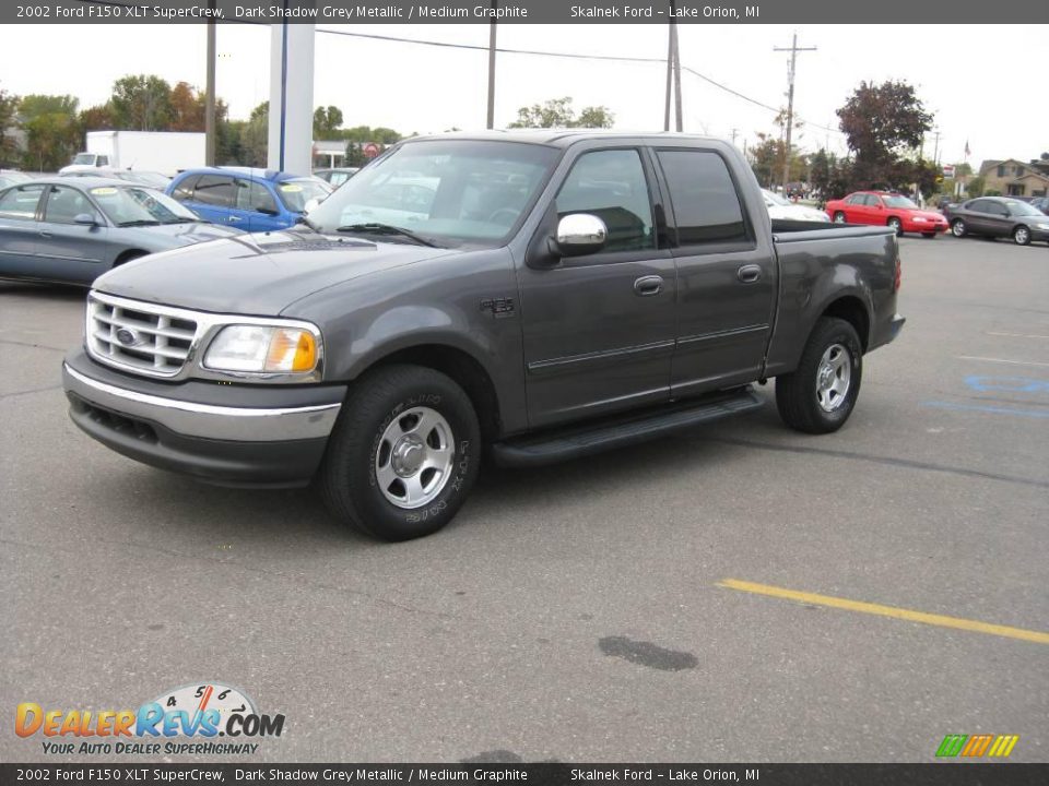 2002 Ford F150 XLT SuperCrew Dark Shadow Grey Metallic / Medium Graphite Photo #11