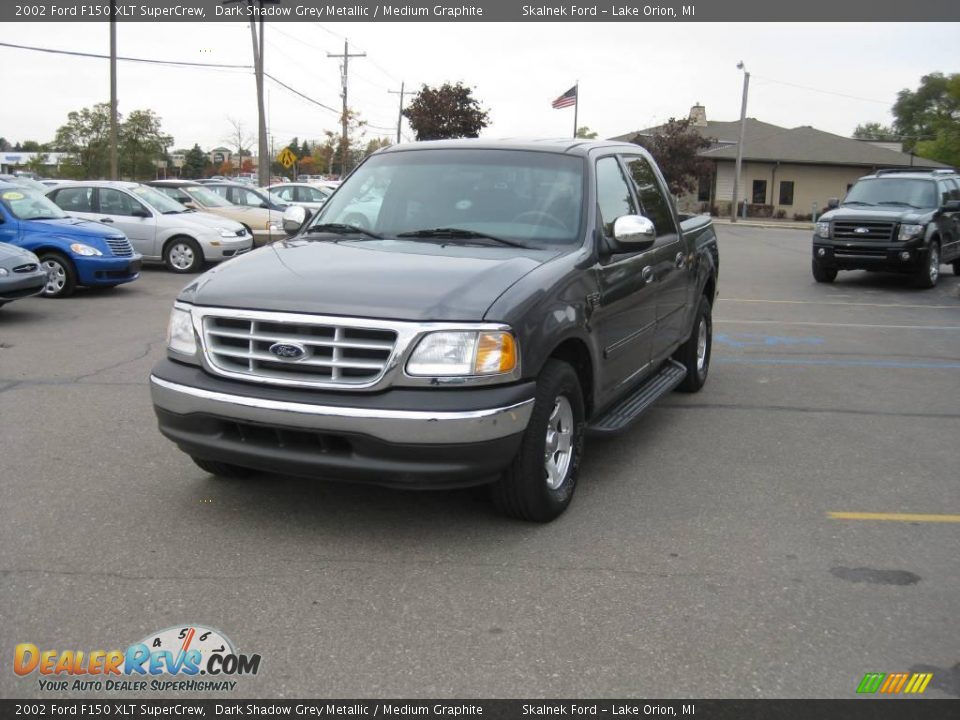 2002 Ford F150 XLT SuperCrew Dark Shadow Grey Metallic / Medium Graphite Photo #12