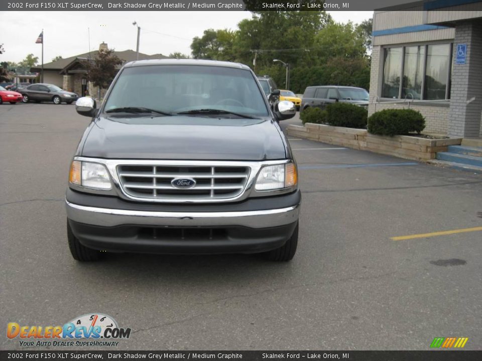 2002 Ford F150 XLT SuperCrew Dark Shadow Grey Metallic / Medium Graphite Photo #13