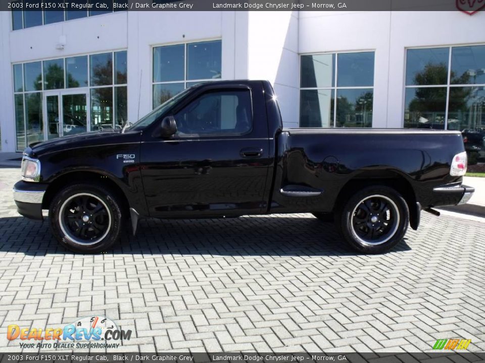 2003 Ford F150 XLT Regular Cab Black / Dark Graphite Grey Photo #2