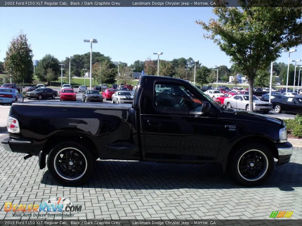 2003 Ford F150 XLT Regular Cab Black / Dark Graphite Grey Photo #6