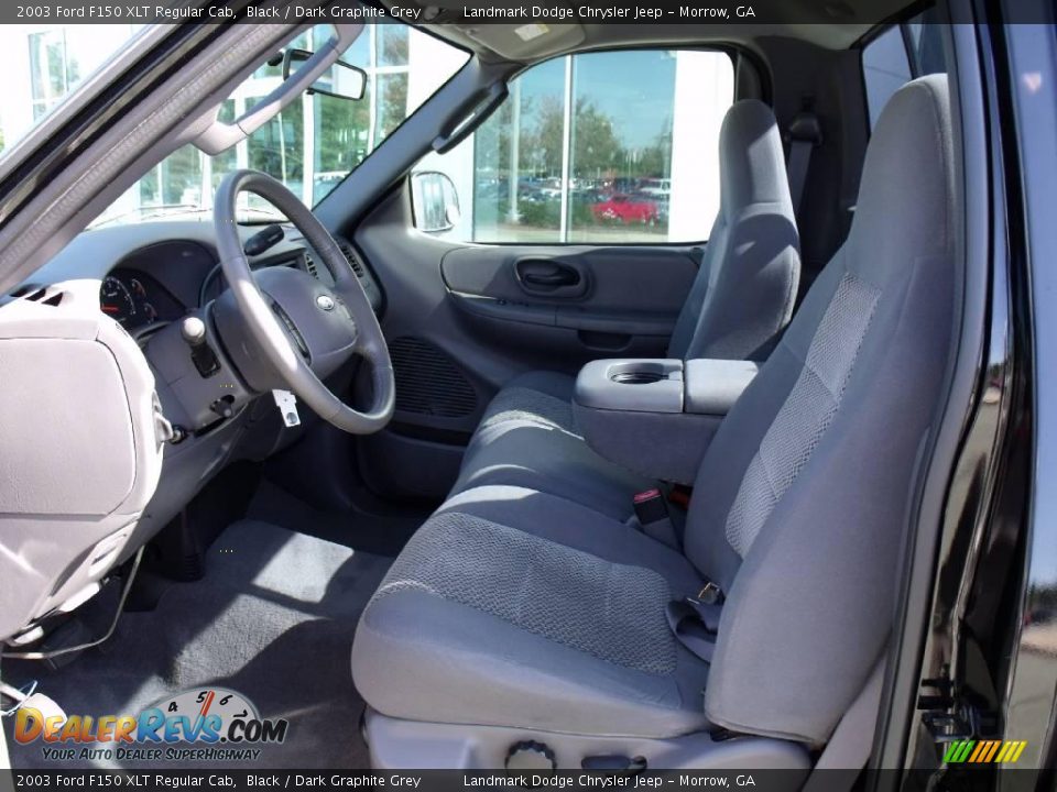 2003 Ford F150 XLT Regular Cab Black / Dark Graphite Grey Photo #11