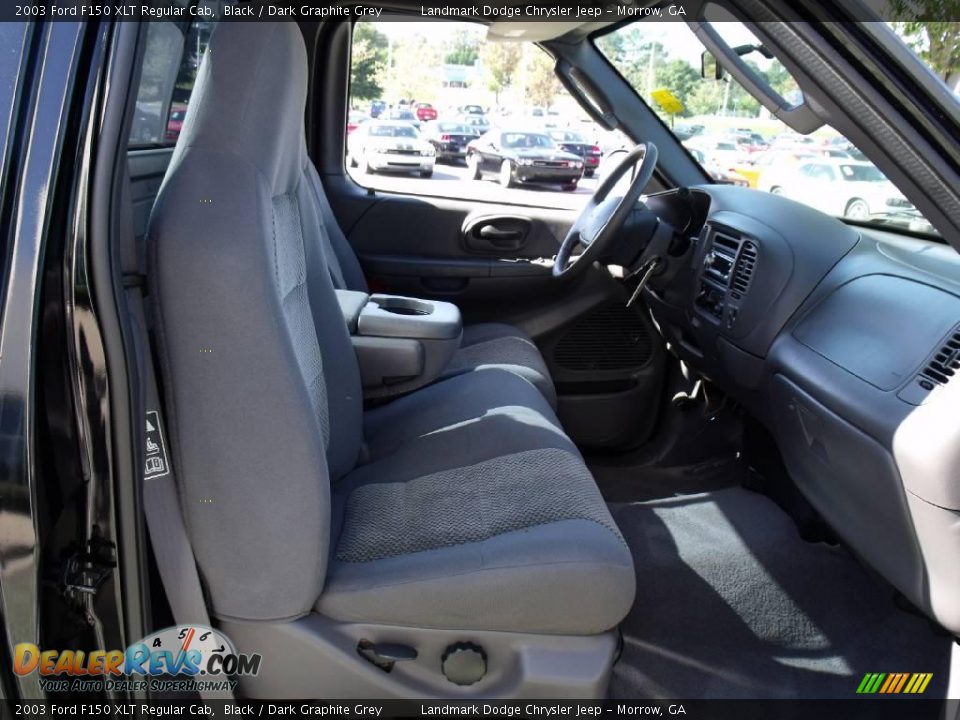2003 Ford F150 XLT Regular Cab Black / Dark Graphite Grey Photo #15
