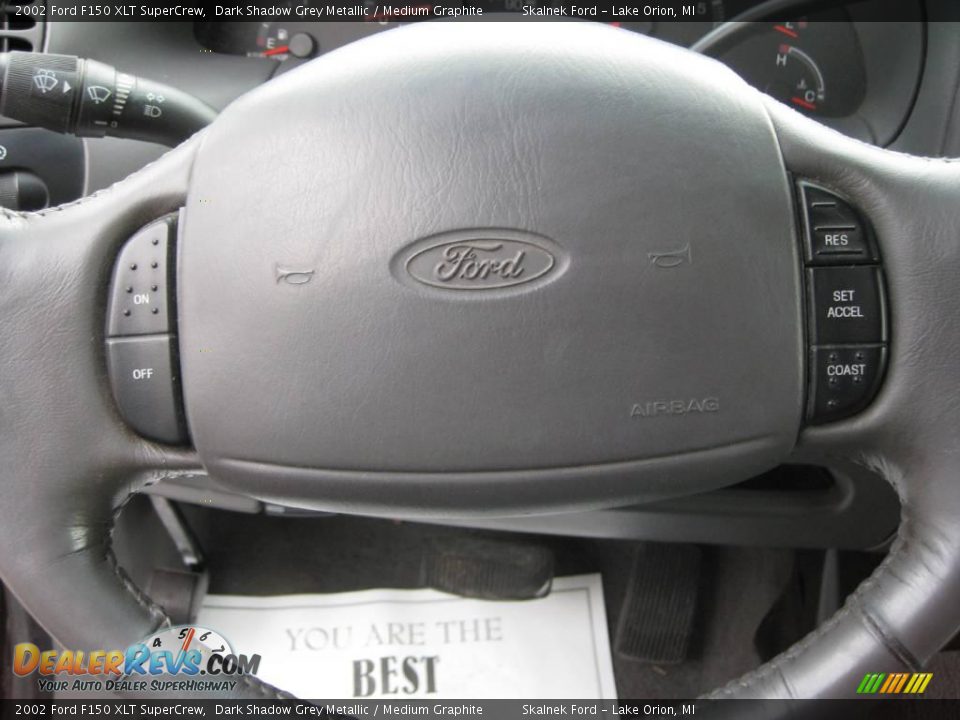2002 Ford F150 XLT SuperCrew Dark Shadow Grey Metallic / Medium Graphite Photo #29