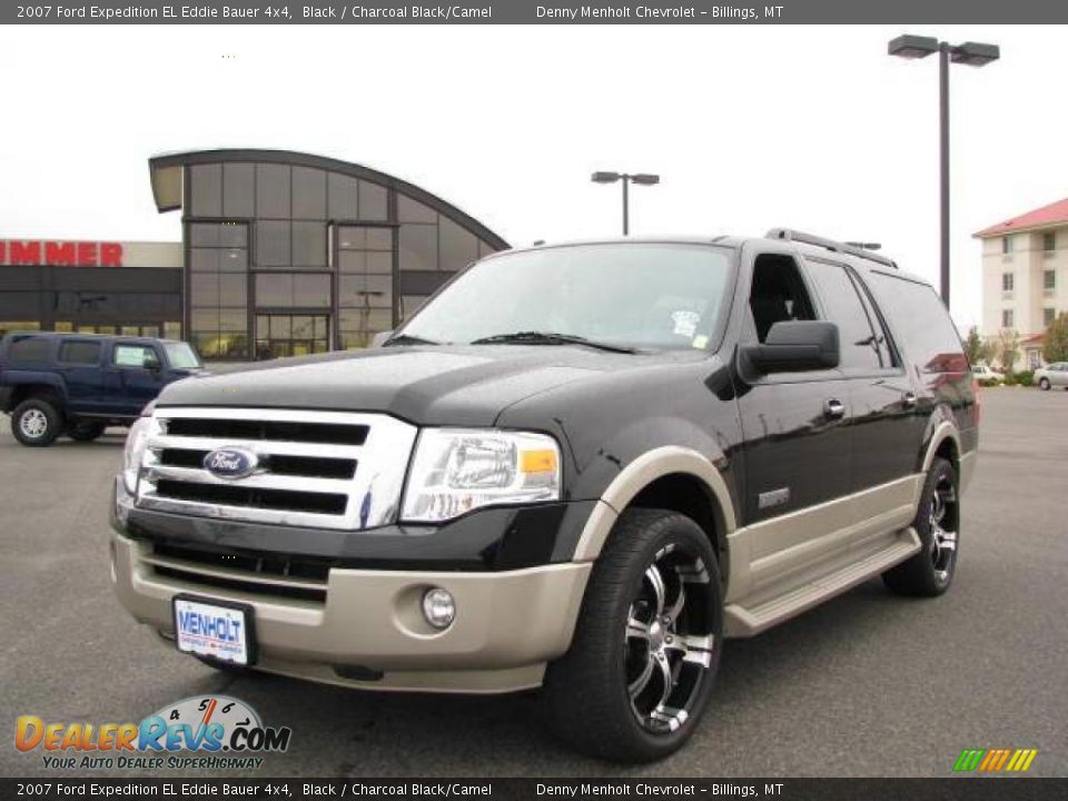 2007 Ford Expedition EL Eddie Bauer 4x4 Black / Charcoal Black/Camel Photo #2