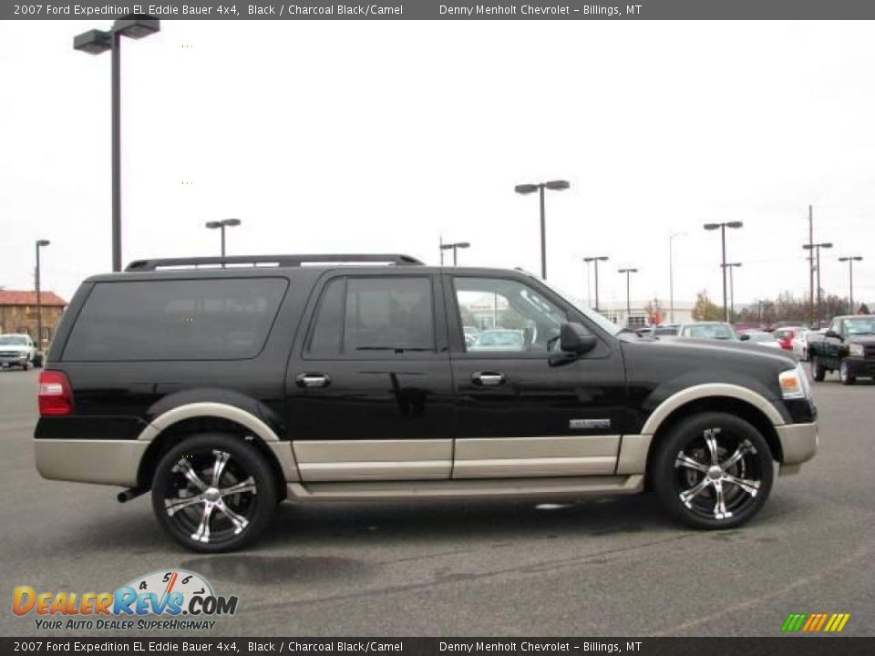 2007 Ford Expedition EL Eddie Bauer 4x4 Black / Charcoal Black/Camel Photo #4