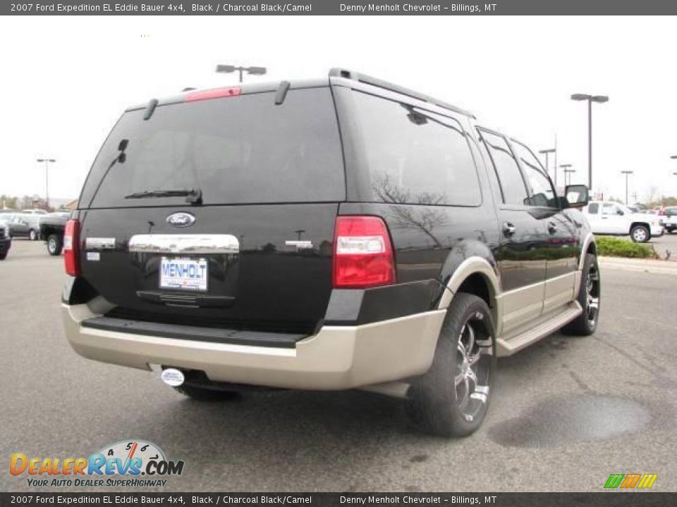2007 Ford Expedition EL Eddie Bauer 4x4 Black / Charcoal Black/Camel Photo #5