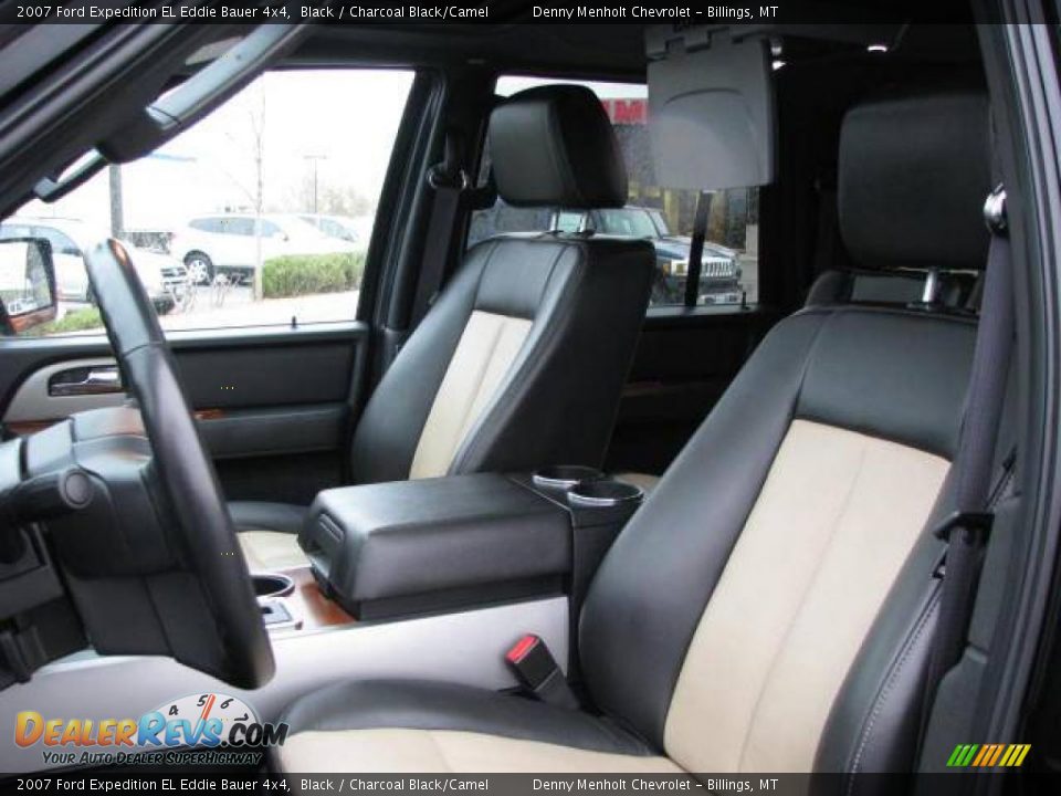 2007 Ford Expedition EL Eddie Bauer 4x4 Black / Charcoal Black/Camel Photo #9