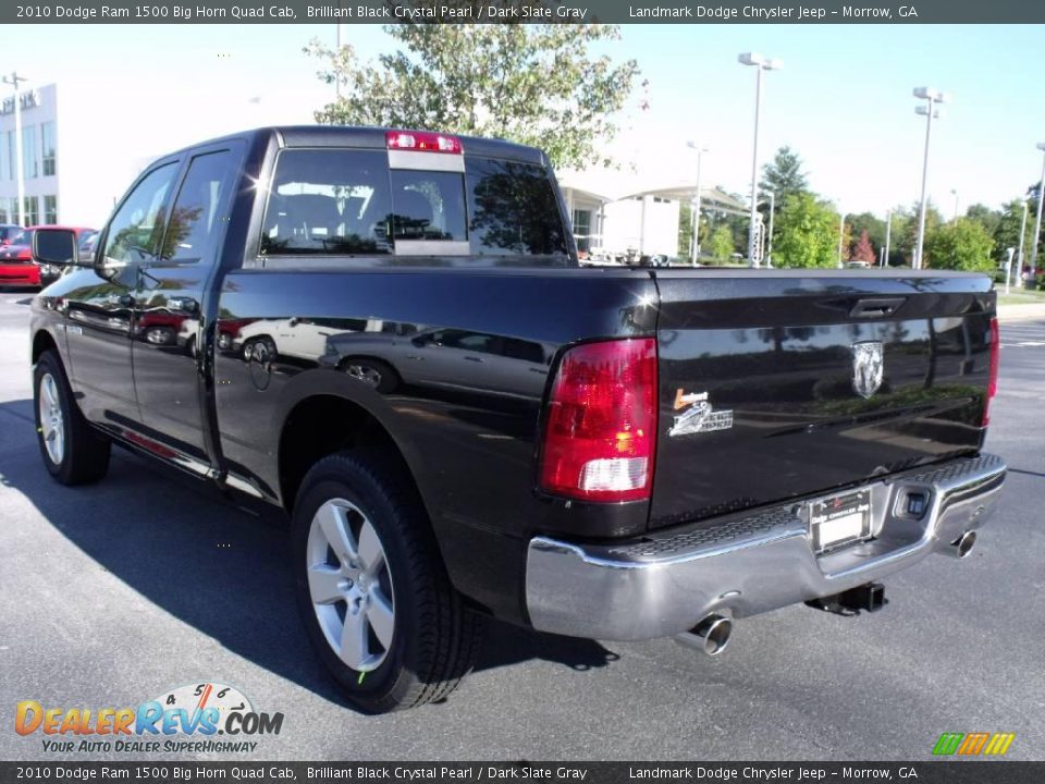2010 Dodge Ram 1500 Big Horn Quad Cab Brilliant Black Crystal Pearl / Dark Slate Gray Photo #2