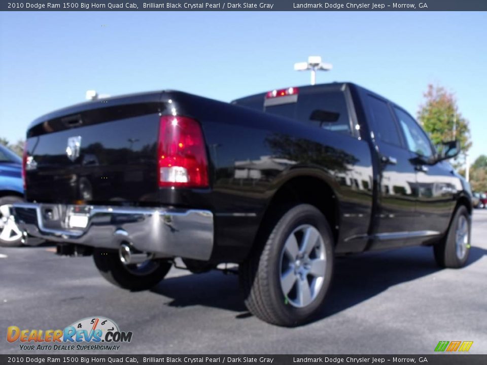 2010 Dodge Ram 1500 Big Horn Quad Cab Brilliant Black Crystal Pearl / Dark Slate Gray Photo #3