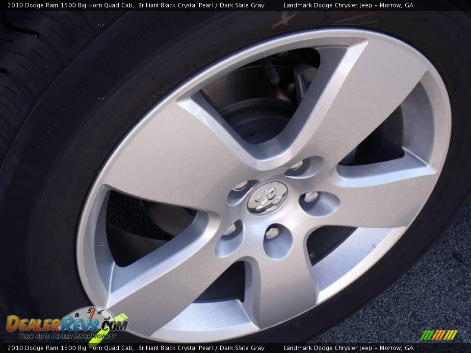 2010 Dodge Ram 1500 Big Horn Quad Cab Brilliant Black Crystal Pearl / Dark Slate Gray Photo #5
